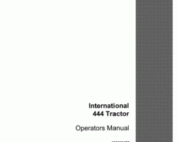 Operator's Manual for Case IH Tractors model 444