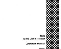 Operator's Manual for Case IH Tractors model 1026