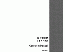 Operator's Manual for Case IH Planter model 58
