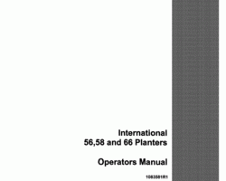 Operator's Manual for Case IH Planter model 55