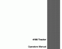 Operator's Manual for Case IH Tractors model 4166