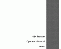 Operator's Manual for Case IH Tractors model 464