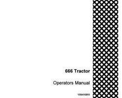 Operator's Manual for Case IH Tractors model 666