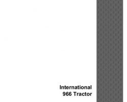 Operator's Manual for Case IH Tractors model 966