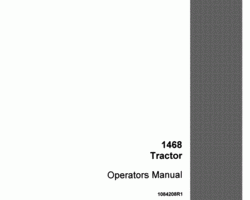 Operator's Manual for Case IH Tractors model 1468