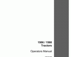 Operator's Manual for Case IH Tractors model 1568