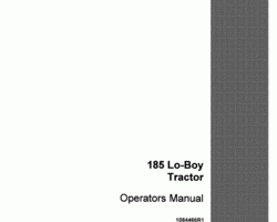 Operator's Manual for Case IH Tractors model 185