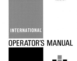 Operator's Manual for Case IH Tractors model 184