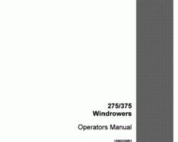 Operator's Manual for Case IH Windrower model 275