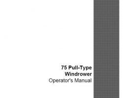 Operator's Manual for Case IH Windrower model 75
