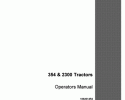 Operator's Manual for Case IH Tractors model 354
