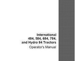 Operator's Manual for Case IH Tractors model 584