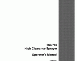 Operator's Manual for Case IH Sprayers model 780