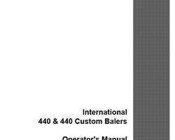 Operator's Manual for Case IH Balers model 440