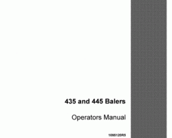 Operator's Manual for Case IH Balers model 445