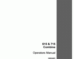 Operator's Manual for Case IH Combine model 715