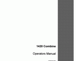Operator's Manual for Case IH Combine model 1420