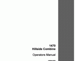 Operator's Manual for Case IH Combine model 1470