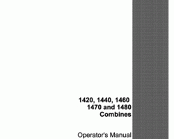Operator's Manual for Case IH Combine model 1480