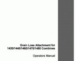 Operator's Manual for Case IH Combine model 1480