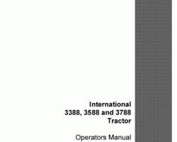 Operator's Manual for Case IH Tractors model 3588