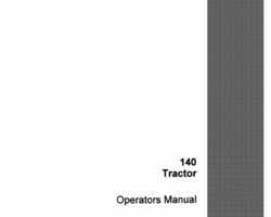 Operator's Manual for Case IH Tractors model Farmall 140