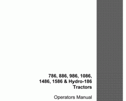 Operator's Manual for Case IH Tractors model 1586