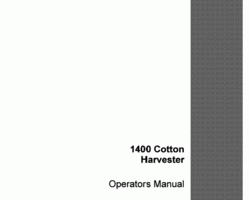 Operator's Manual for Case IH Harvester model 1400