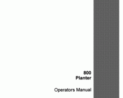 Operator's Manual for Case IH Planter model 800