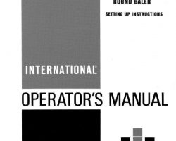 Operator's Manual for Case IH Balers model 3450