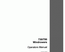 Operator's Manual for Case IH Windrower model 750