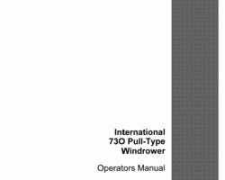 Operator's Manual for Case IH Windrower model 725