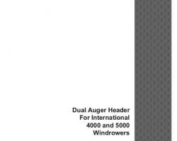 Operator's Manual for Case IH Windrower model 5000