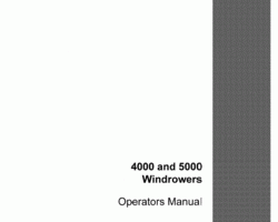 Operator's Manual for Case IH Windrower model 2501