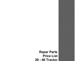 Parts Catalog for Case IH Tractors model 20-40