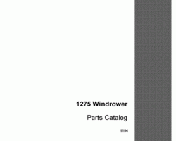 Parts Catalog for Case IH Windrower model 1275