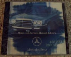 1976 Mercedes Benz 280S & 280SE 116 Chassis Service, Electrical & Owner's Manual CD