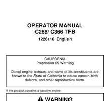 Operators Manuals for Timberjack model C366 Tracked Feller Bunchers