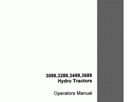 Operator's Manual for Case IH Tractors model 3288