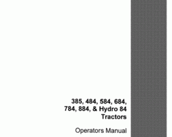 Operator's Manual for Case IH Tractors model 385