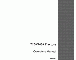 Operator's Manual for Case IH Tractors model 7488