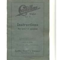 1915 Cadillac Type 51 Owner's Manual