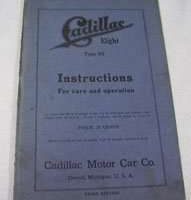 1916 Cadillac Type 53 Owner's Manual