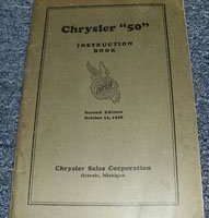 1927 Chrysler 50 Owner's Manual