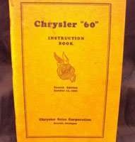 1927 Chrysler 60 Owner's Manual