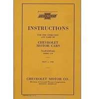 1928 Chevrolet National Model Series AB Owner's Manual