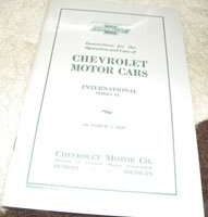 1929 Chevrolet International Model Series AC Owner's Manual