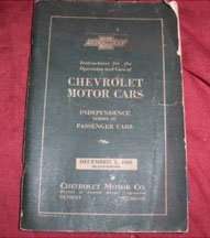 1931 Chevrolet Independence Model Series AE Owner's Manual