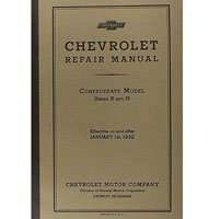 1932 Chevrolet Confederate Series BA Service Manual