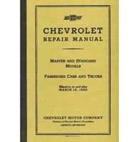 1933 Chevrolet Master & Standard Models Service Manual
